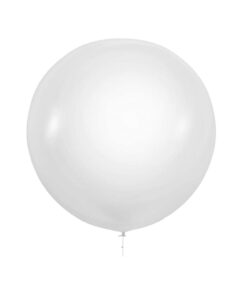 36 inch Metallic Balloon - White