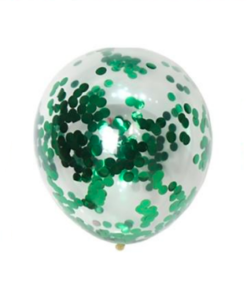 12 inch Green Confetti Balloon